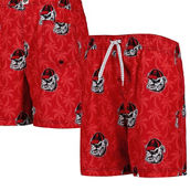 Wes & Willy Youth Red Georgia Bulldogs Palm Tree Swim Shorts