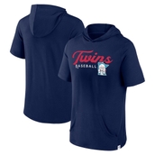Fanatics Branded Men's Navy Minnesota Twins Offensive Strategy Short Sleeve Pullover Hoodie