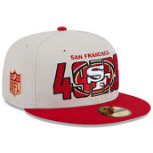 New Era Men's Stone/Scarlet San Francisco 49ers 2023 NFL Draft On Stage 59FIFTY Fitted Hat