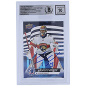 Upper Deck Spencer Knight Florida Panthers Autographed 2021-22 Upper Deck National Hockey Card Day America's Rookies #USA-3 Beckett Fanatics Witnessed Authenticated 10 Rookie Card