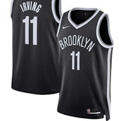 Nike Unisex Kyrie Irving Black Brooklyn Nets Swingman Jersey - Icon Edition