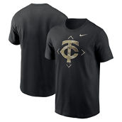 Nike Men's Black Minnesota Twins Camo Logo T-Shirt