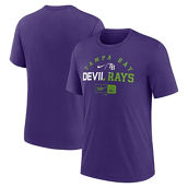 Nike Men's Heather Purple Tampa Bay Rays Rewind Review Slash Tri-Blend T-Shirt
