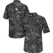 Colosseum Men's Charcoal Army Black Knights Realtree Aspect Charter Full-Button Fishing Shirt