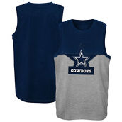 Outerstuff Youth Navy/Gray Dallas Cowboys Revitalize Tank Top