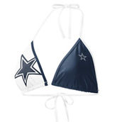 G-III Sports by Carl Banks Women's Navy/White Dallas Cowboys Play Action Bikini Top