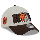 New Era Men's Stone/Brown Cleveland Browns 2023 NFL Draft 39THIRTY Flex Hat
