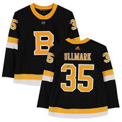Fanatics Authentic Linus Ullmark Boston Bruins Autographed Black Alternate Adidas Authentic Jersey
