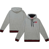 Mitchell & Ness Men's Heather Gray Carolina Hurricanes Classic French Terry Pullover Hoodie