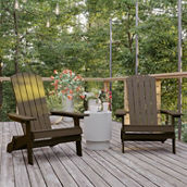 Flash Furniture 2 Pack All-Weather Folding Adirondack Chairs