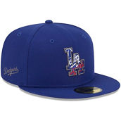 New Era Men's Royal Los Angeles Dodgers Script Fill 59FIFTY Fitted Hat