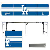 Victory Tailgate Los Angeles Dodgers Striped Design 8' Portable Folding Tailgate Table