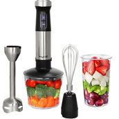 MegaChef 4 in 1 Multipurpose Immersion Hand Blender With Speed Control and Acces