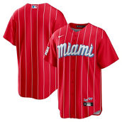 Nike Men's Red Miami Marlins City Connect Replica Team Jersey