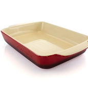 Crock Pot Artisan 4 Quart Stoneware Bake Pan in Red