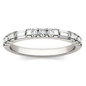 Charles & Colvard 0.50cttw Moissanite Stackable Band in 14k White Gold