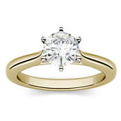 Charles & Colvard 1.50cttw Moissanite Solitaire Engagement Ring in 14k Gold