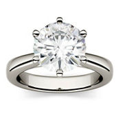 Charles & Colvard 3.10cttw Moissanite Solitaire Engagement Ring in 14k Gold