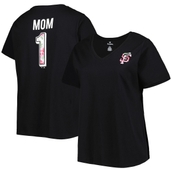 Profile Women's Black San Francisco Giants Mother's Day Plus Size Best Mom Ever V-Neck T-Shirt
