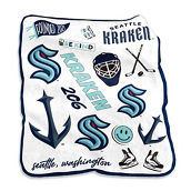 Logo Brands Seattle Kraken 50'' x 60'' Native Raschel Plush Throw Blanket