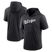 Nike Men's Black Los Angeles Dodgers City Connect Performance Short Sleeve Pullover Hoodie
