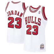 Mitchell & Ness Men's Michael Jordan White Chicago Bulls 1997-98 Hardwood Classics Authentic Player Jersey