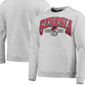 League Collegiate Wear Men's Heathered Gray Georgia Bulldogs Upperclassman Pocket Pullover Sweatshirt