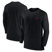 Nike Men's Black San Francisco 49ers Sideline Coach Performance Long Sleeve T-Shirt