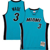 Mitchell & Ness Men's Dwyane Wade Blue Miami Heat Hardwood Classics 2005/06 Tropical Swingman Jersey