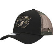 New Era Men's Black/Camo Ty Gibbs A-Frame Trucker 9FORTY Snapback Hat