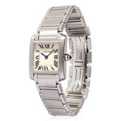 Cartier Tank Francaise W50012S3 Women's Watch in 18kt White Gold Pre-Owned