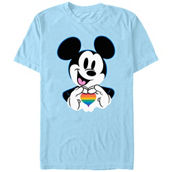 Mad Engine Mens Mickey & Friends Mickey Heart Hand Pride T-Shirt