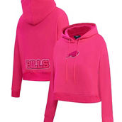 Pro Standard Women's Buffalo Bills Triple Pink Cropped Pullover Hoodie