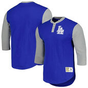 Mitchell & Ness Men's Royal Los Angeles Dodgers Cooperstown Collection Legendary Slub Henley 3/4-Sleeve T-Shirt