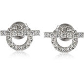 Hermès Finesse Diamond Stud Earrings in 18k White Gold 0.92 Ctw Pre-Owned
