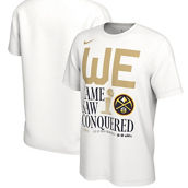 Nike Men's White Denver Nuggets 2023 NBA Finals s Celebration Parade T-Shirt