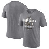 Fanatics Branded Men's Heather Gray Vegas Golden Knights 2023 Stanley Cup s Shootout Tri-Blend T-Shirt