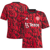 adidas Youth Red Manchester United 2023/24 Pre-Match Top