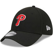 New Era Men's Black Philadelphia Phillies Logo 39THIRTY Flex Hat