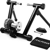 Alpcour Indoor Fluid Bike Trainer - Portable Stainless Steel Dual-Lock