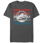 Mad Engine Mens Jurassic World 2 Logo Repeat T-Shirt