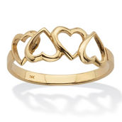 PalmBeach Stackable Heart Ring 14K Yellow Gold