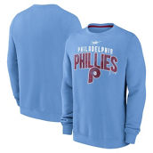 Nike Men's Light Blue Philadelphia Phillies Cooperstown Collection Team Shout Out Pullover Sweatshirt