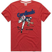 Homage Men's Homage x Topps Red St. Louis Cardinals Tri-Blend T-Shirt