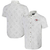 NFL x Darius Rucker Collection by Fanatics Men's White Kansas City Chiefs Woven Short Sleeve Button Up Shirt