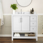 Flash Furniture Vanity with Sink and Soft Close Drawers