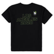 Outerstuff Preschool Black LA28 Summer Olympics Neon Outline T-Shirt