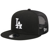 New Era Men's Black Los Angeles Dodgers Trucker 9FIFTY Snapback Hat