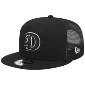 New Era Men's Black Los Angeles Dodgers Letter Trucker 9FIFTY Snapback Hat