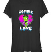 Juniors Betty Boop - Mad Engine Zombie Boop T-Shirt